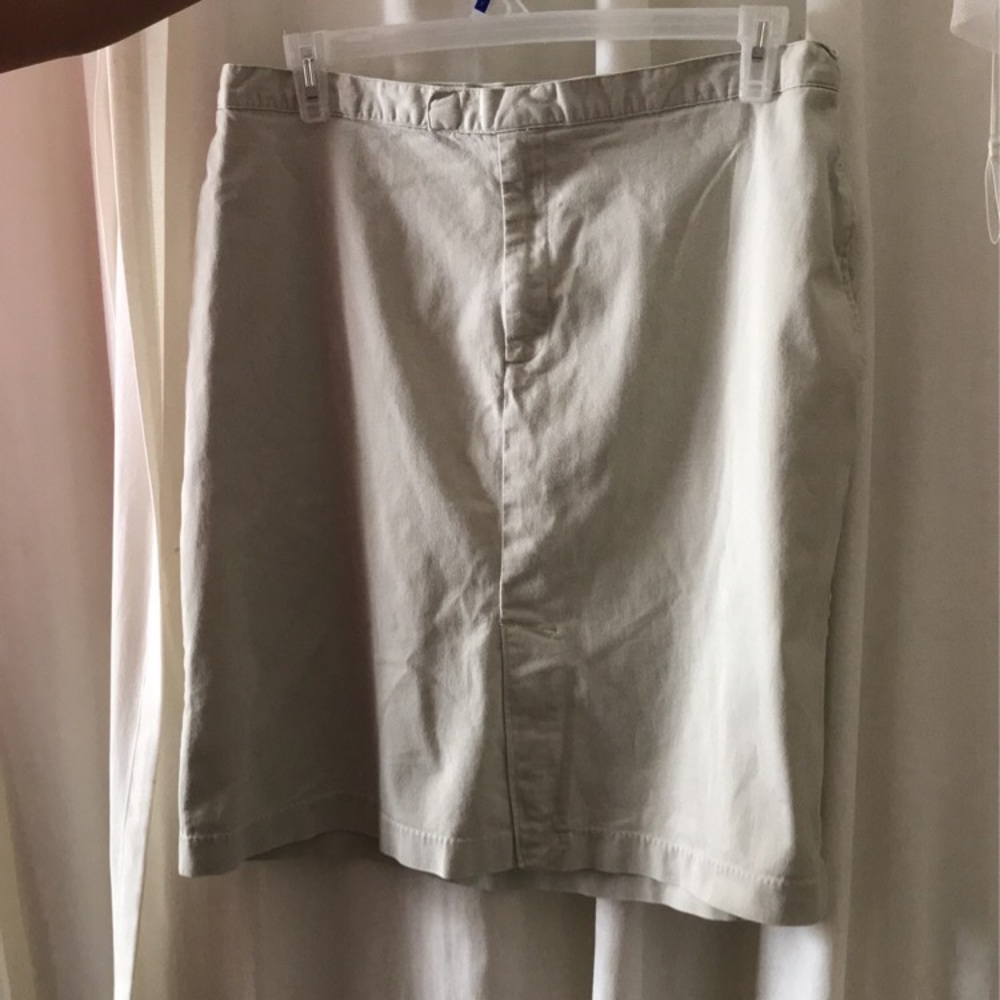 Y2K khaki midi skirt